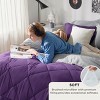5/7 Pcs Bed in a Bag with Contrast Color Solid Design Bedding Set - 3 of 4