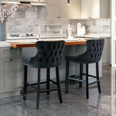 NicBex Set of 2 Bar Stools for Kitchen Island,Leisure Style Counter Bar Stools with Wooden Legs,Bar Chairs for Dining Rooms,Kitchens Islands