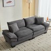 NicBex 84" Corduroy Sleeper Sofa with 23" Deep Seat, Upholstered Loveseat Sofa with 2 Supportive Pillows, Couches for Living Room - 2 of 4