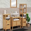 Evideco French Home Goods Wall-Mounted Sink Floor Cabinet Mahe Bamboo - Wood - 2 of 4