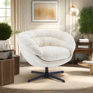 Vatros 360° Swivel Accent Chair with Removable Cushion - 1 of 4