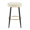 Resenkos Counter Bar Stools, Counter Stool,Counter Height Bar Stools Set of 2, 24 Inches Height with Golden Footrest,White - 4 of 4