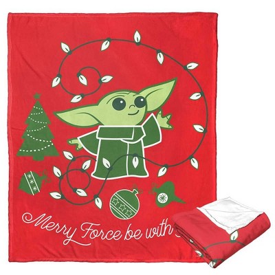 Disney Star Wars The Mandalorian Merry Force Silk Touch Throw Blanket 50x60 Inches