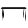 vidaXL Patio Outdoor Dining Table with Glass Top Porch Garden Furniture Steel - 2 of 4