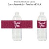 Big Dot of Happiness Burgundy Elegantly Simple - Guest Party Favors Water Bottle Sticker Labels - Set of 20 - 2 of 4