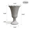 NAYSAYE Planter Trophy Flower Pot Set of 2 Elegant Hardwearing Durable HDPE Material for Indoor Outdoor Garden, 15.75"*15.75"*23.62" - 3 of 4