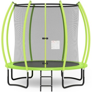 BestMassage Trampoline 8/14FT  Round Outdoor Trampolines with Safety Enclosure Net Safe ASTM Certified Family Fun for Kids and Adults - 1 of 4