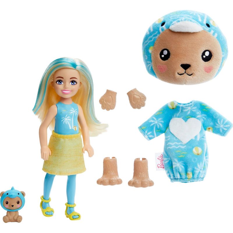 Barbie Cutie Reveal Teddy Bear as Dolphin Costume-Themed Series Chelsea Small Doll &#38; Accessories, 5 of 6