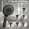 SEVOBAL Shower Faucets, High Pressure Magnetic Handheld Shower Head with Multiple Spray Modes and Stainless Steel Hose, Black, 10.82"*6.1"*3.34" - 4 of 4