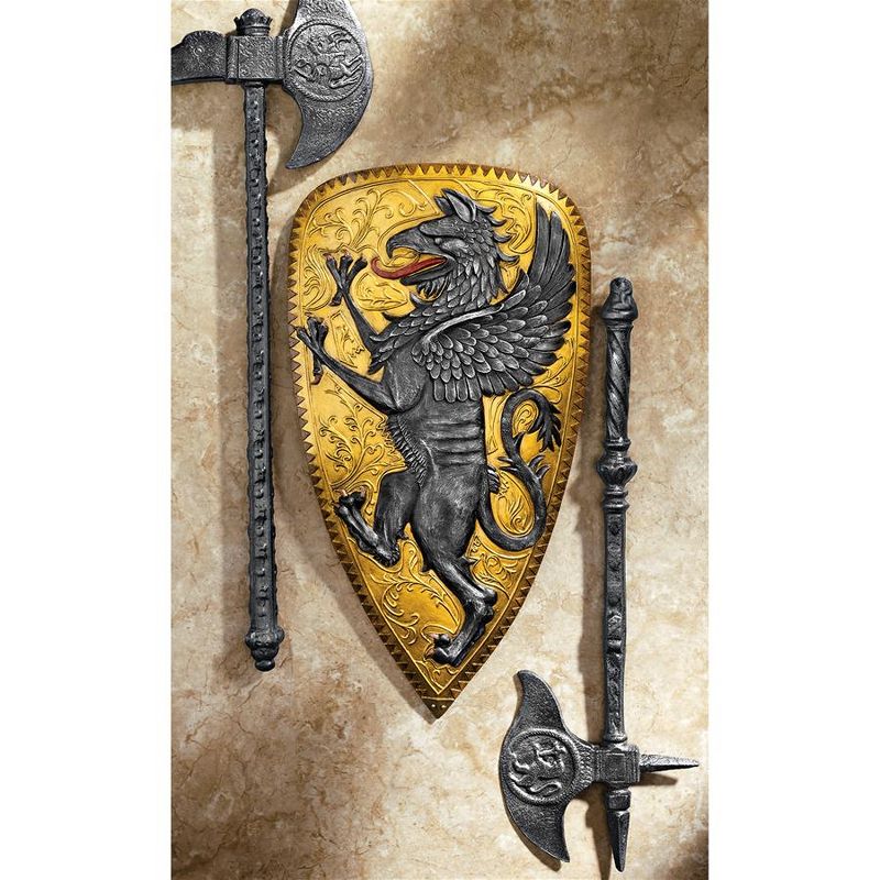 Design Toscano Villani Florence Gothic Griffin Shield Wall Sculpture, 1 of 4