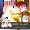 SEVOBAL Inflatable Holiday Decorations 6.1' Blow-Up Outdoor Christmas Display Inflatable Three Snowmen Christmas Decor, Red, 78.7"*33.5"*72.8" - 4 of 4