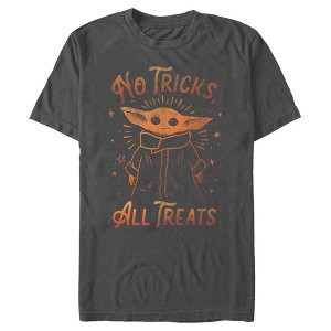 Men's Star Wars: The Mandalorian Halloween Grogu No Tricks All Treats T-Shirt - 1 of 4