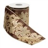 Embroidered Damask Wired Ribbon 4" x 5 Yds. - 2 of 2