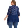 Agnes Orinda Women's Plus Size Draped Shawls Lightweight Open Front Lace Date Cardigans - 4 of 4