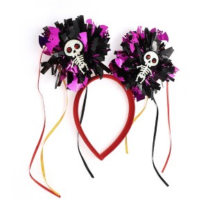 Unique Bargains Halloween Novelty Skeleton Man Pattern Headband Red Purple 1 Pc - 1 of 4