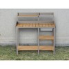 VASIP Outdoor Potting Bench, Wooden Workstation Table with Cabinet for Backyard Garden Supplies - 4 of 4