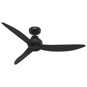 Hunter 52" Mazzini Ceiling Fan Matte Black Finish - ENERGY STAR, 3 Blades, DC Motor, Handheld Remote, Damp Rated - 1 of 1