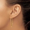Black Bow Jewelry 1.5mm x 42mm 14k Yellow Gold Satin Diamond-Cut Endless Hoop Earrings - 3 of 4