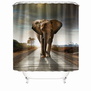 Huge Elephant Shower Curtains for Bathroom Waterproof Fabric Bath Curtain Durable Soft Stylish Bathroom Decor 72x72 Inch - 1 of 1