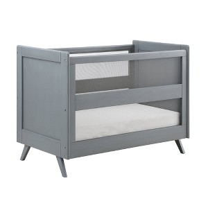 BreathableBaby Breathable Mesh 3-in-1 Convertible Crib, Gray, Greenguard Gold Certified - 1 of 4