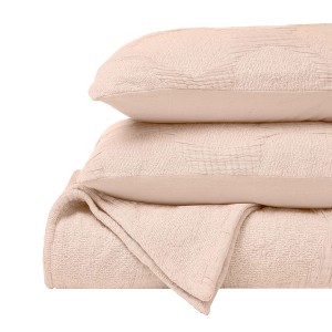 Modern Circles Cotton Medium Weight Woven Coverlet by Blue Nile Mills - 1 of 4