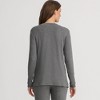 Lands' End Women's Faux Cashmere Long Sleeve Cozy Pajama Top - 2 of 4
