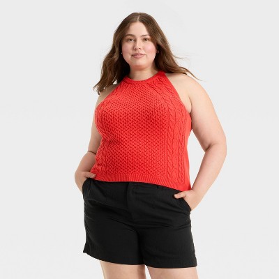 Women's Cable Crewneck Pullover Sweater Vest - A New Day™