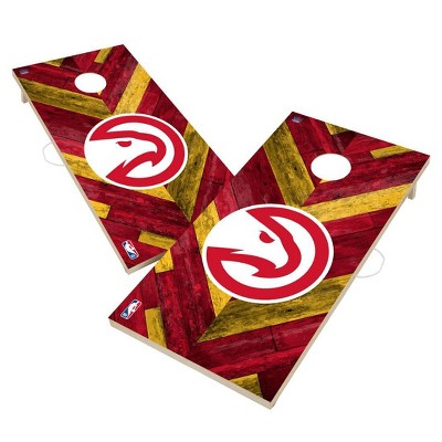 NBA Atlanta Hawks 2'x4' Solid Wood Cornhole Board