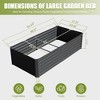 NAYSAYE Galvanized Raised Garden Bed Large Outdoor Metal Planter Box for Vegetables Fruits and Flowers, Gray, 94.49"*47.25"*17.72" - 3 of 4