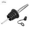 Unique Bargains Stainless Steel Leakproof Odorless Liquor Pourers with Rubber Dust Caps 2 Pcs Silver - 3 of 4