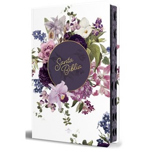 Biblia Rvr 1960 Letra Gigante, Tamaño Manual, Tapa Dura Tela, Corona de Flores Con Índice / Rvr 1960 Handy Size Giant Print Cloth Hc Floral Crown - 1 of 1