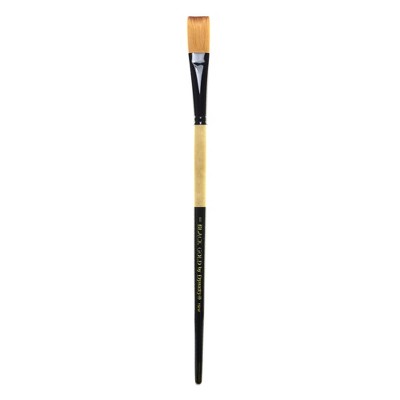 Dynasty Black Gold Series Long Handled Synthetic Flat Brushes, Series 1526