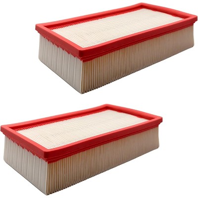 Nispira VF130H Flat Pleated Paper Filter compatible with Bosch VAC090A or VAC140A Dust Extractors, 2 Packs