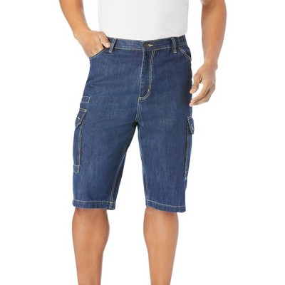 Liberty Blues by KingSize Men's Big & Tall Denim Cargo Shorts
