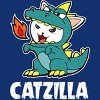 Women's Design By Humans Catzilla Halloween Costume Dragon Monster Kitten Cats Lover By lenxeemyeu Racerback Tank Top - 2 of 3
