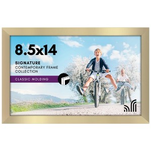 Americanflat 8.5x14 Picture Frame in Gold - Composite Wood with Shatter Resistant Glass - 1 of 4