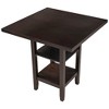 NicBex 35.4 Inch Square Counter Height Dining Table with 2-Tier Storage Shelving for Living Dining Room - image 4 of 4