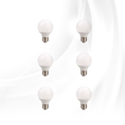 Impressions Vanity Frosted LED Globe Bulbs, Non-Dimmable (4000K Bright White, 5W)