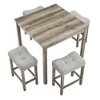 DOMETOUR 5 Piece Industrial Dining Table and Chairs Set for Living Room, Dining Room, Game Room, Bar Table Set, old sku W1781110638 - 4 of 4