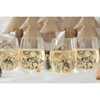 Jeanne Fitz Glitter Icon Stemless Glass Set of 4 Tumblers Silver Star - 4 of 4