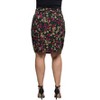 24seven Comfort Apparel Plus Size Floral Print Knee Length Pencil Skirt - 3 of 3