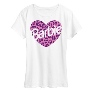 Women's - Barbie - Leopard Heart Short Sleeve Graphic T-Shirt - 1 of 4