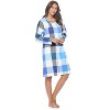 Casual Nights Women's Flannel Floral Long Sleeve Nightgown - 3 of 4