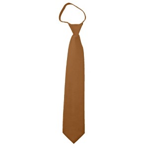 Men's Solid Color Zipper Neckties - 1 of 3