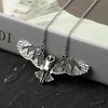 Vintage Owl Pendant Choker | Moon Forest Fairy Core Punk Necklace Unisex - 2 of 4