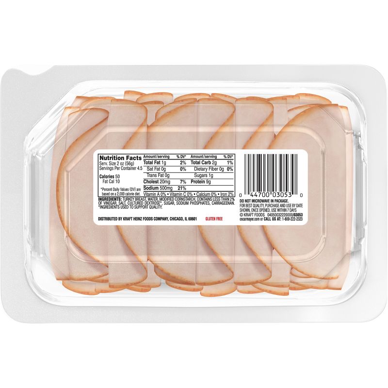 Oscar Mayer Deli Fresh Smoked Turkey Breast Sliced Lunch Meat - 9oz, 3 of 11