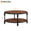 Small Coffee Table for Apartment, 30.5 Inch Round Coffee Table with Open Storage Shelf - 2 of 4