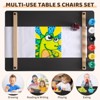 4 In 1 Kids Art Table and Chair Set, Toddler Craft Storage Desk w/ Portable Art Supply Organizer, Large Drawing Desk, Kids Activity and Study Table - 4 of 4