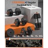 5-in-1 Adjustable Dumbbell Set, Converts to Barbell, Kettlebells, Push-up Stand & Weight Plate for Home Gym - 3 of 4