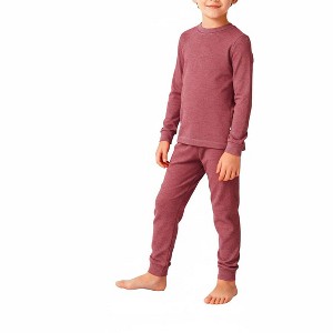 City Threads Boys USA-Made Soft & Cozy Thermal Long Johns 2-Piece Set - Warm Base Layer & Loungewear - 1 of 4